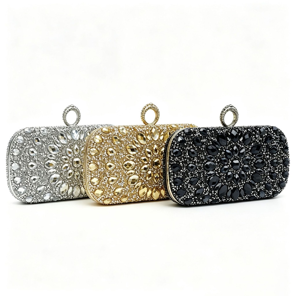 Women Bags On Sale - Bolsos de Noche con Diamantes Completos,