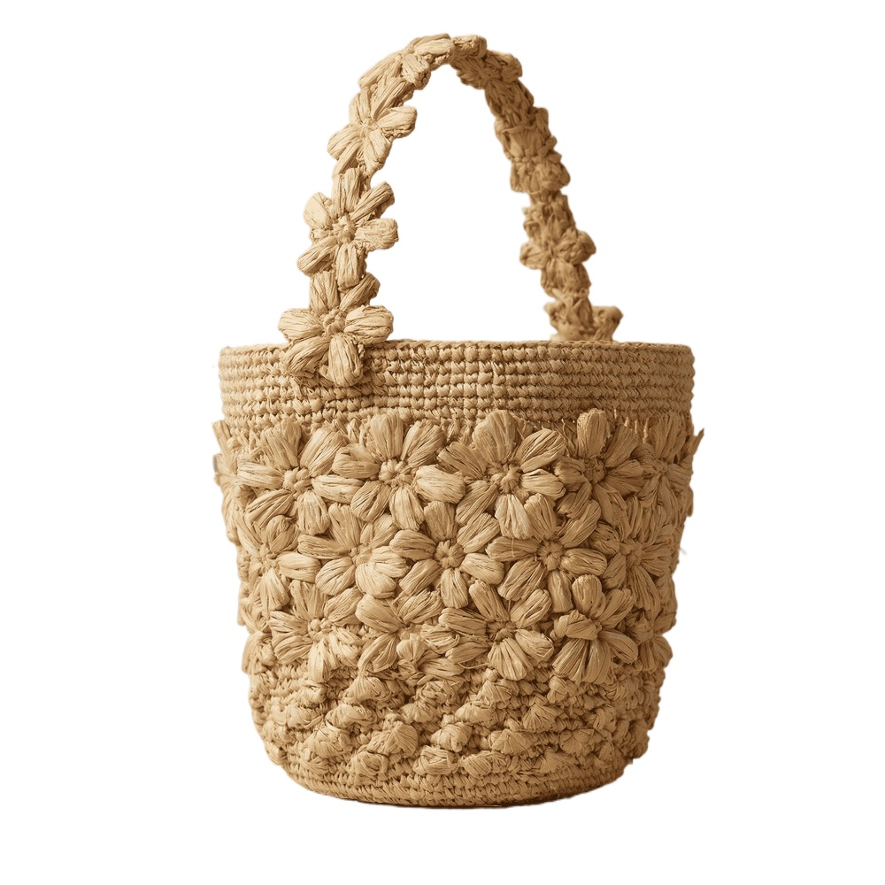 Women'S Raffia Bags - Bolso de Rafia Tejido a Mano