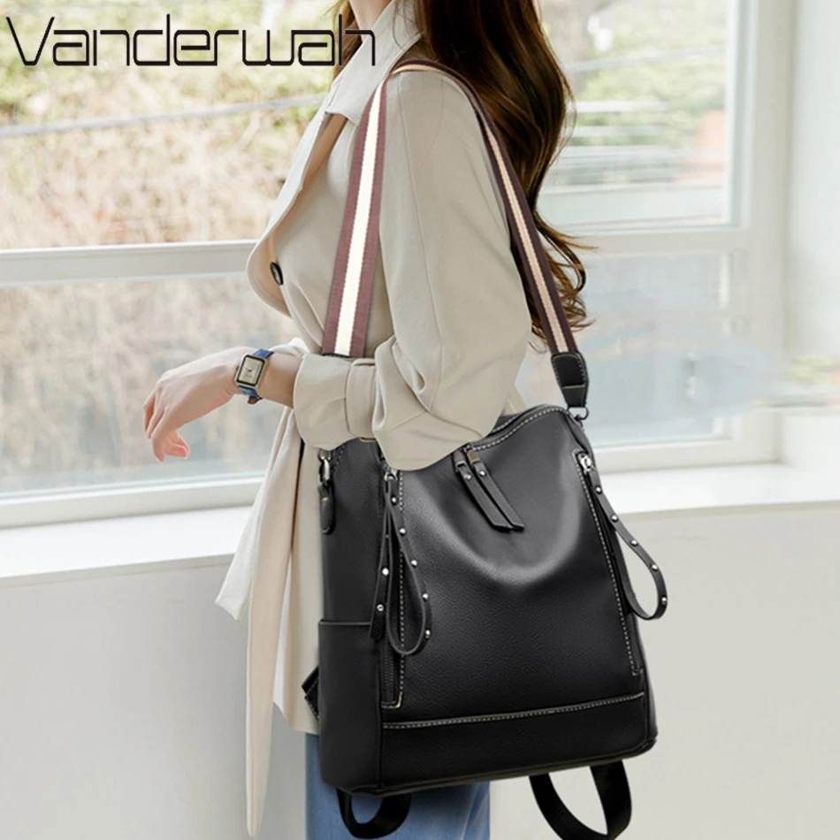 Mochila De cuero suave para es - Women'S Young Bags reseña y precio