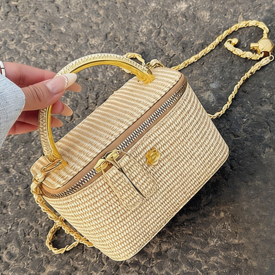 Bolso de mano con asa dorada,  - Women Bags 2026 Trends reseña y precio
